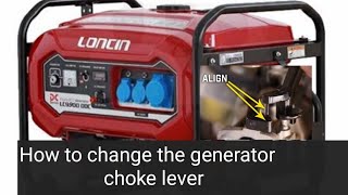 How to change the generator choke lever  Home Generator choke lever replacement [upl. by Demahum]