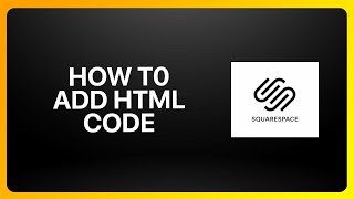 How To Add HTML Code To Squarespace Tutorial [upl. by Alusru909]