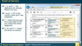 Criminal Expungement Chapter 9 Filling Out the Proof of Service [upl. by Eedrahc]