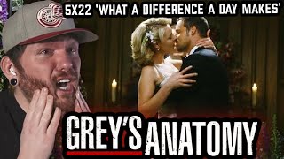 I cant handle this  Greys Anatomy REACTION 5x22 WHAT A DIFFERENCE A DAY MAKES [upl. by Ecirtam992]