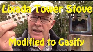 Lixada Tower Stove Modified to Gasify [upl. by Jillian678]