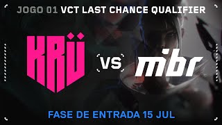 KRÜ Esports x MIBR Mapa 1 Bind  VALORANT Last Chance Qualifier Americas [upl. by Gnilyarg]