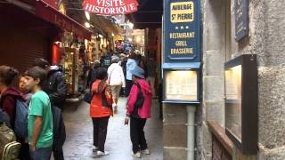 Mont st Michel  main street and shops [upl. by Lulita]