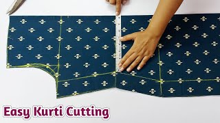 KurtiSuit Cutting and Stitching Step by StepEasy Kurti Cutting for Beginners with Very Useful Tips [upl. by Nnylasor141]