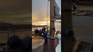 TALLSHIP ZENOBE GRAMME SUNSET anchorage sailing sailboat travel boating ocean fishing [upl. by Norahs]