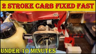 2 Stroke Carb  No Start  Fast Diagnosis  DIY Easy  Mantis Rototiller [upl. by Llennhoj]