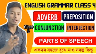 Parts Of Speech English Grammar Class 4  englishlearning english [upl. by Enerehs230]