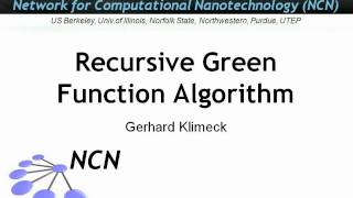 Nanoelectronic Modeling Lecture 21 Recursive Green Function Algorithm  Part 13 [upl. by Efron]