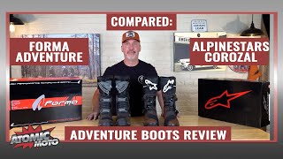 Adventure Boots Dogfight Forma Adventure vs Alpinestars Corozal Comparison [upl. by Stinson248]