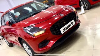 Optional Variant 2024 Swift VXI O Red edition Suzuki connect 6 airbags base model Keyless entry [upl. by Kilan]