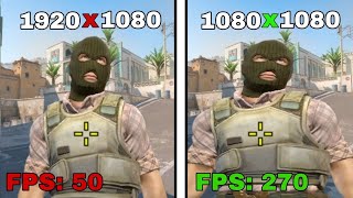 Как создать разрешение 1080 на 1080 для CounterStrike 2 [upl. by Charline244]