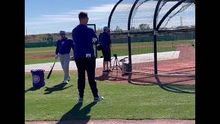 Nick Madrigal at batting practice  Chicago Cubs Spring Training 2024 [upl. by Ruscio]