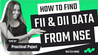 How to Find FII and Dii Data From NSE Website sharemarket nse ipo fiivsdii [upl. by Itsur621]