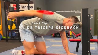 Dumbbell Triceps Kickback Quick Tips [upl. by Dyer380]