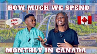 COST OF LIVING IN EDMONTON ALBERTA  How Much We Spend Monthly In Canada  Living In Canada 🇨🇦 [upl. by Karole]