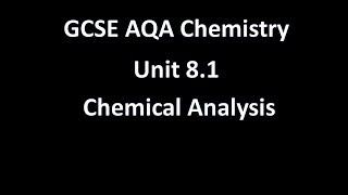 Revie GCSE Chemistry C81 Chemical Analysis and Testing Gases [upl. by Teddi]