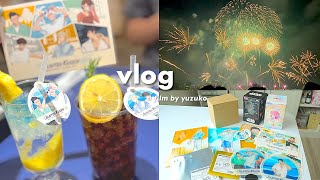 vlog｜夏のオタ活記録🌻花火見に行って呪術廻戦カフェへ行くアクティブなオタク🌴 [upl. by Hadnama]