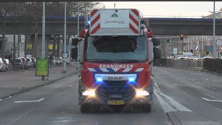 Beroepsbrandweer Rotterdam Mijnsherenlaan en Baan naar brand op RotterdamZuid [upl. by Descombes]