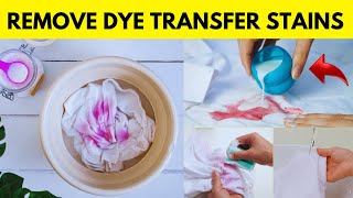 Vinegar Trick to Remove Dye Transfer Stains from White or Colored Clothes Without Bleach After Dryin [upl. by Chicky]