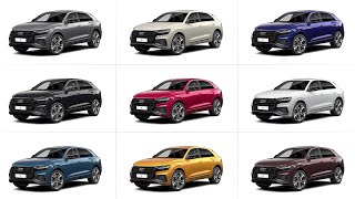 New AUDI Q8 Colours  Detailed Comparison [upl. by Remark]