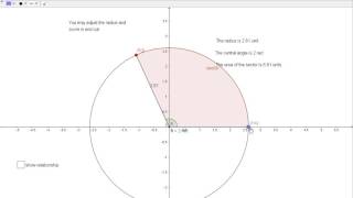 Sector Area Radius and Angle in Radians [upl. by Dleifxam]