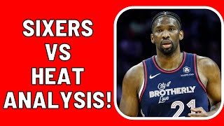 SIXERS VS HEAT PLAY IN TOURNAMENT ANALYSIS [upl. by Gmur45]