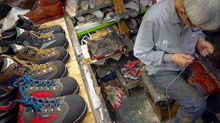 Process of Making Handmade Hiking Boots Koreas Best Shoe Master [upl. by Siari]