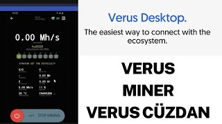 Akıllı Telefon  Verus Miner Çalıştırmak  Verus Cüzdan Oluşturmak [upl. by Yrbua]