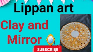 DIY Lippan Art Mirror  Clay and Mirror art work  Stepbystep [upl. by Alya]