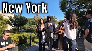 🇺🇸 New York 🗽 Virtual Walk Tour West Village Washington Square Park 4K [upl. by Lua]