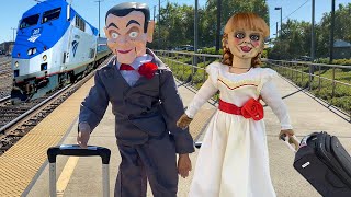 Annabelle and Slappy Go on a Train Trip  Eating Sounds ASMR [upl. by Mik66]