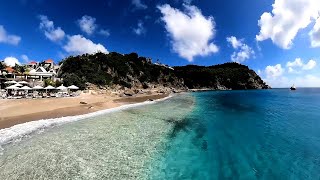 St Barth Beach Walk to Shell beach  Beach Ambience on the most beautiful beach in the Caribbean [upl. by Vivien]