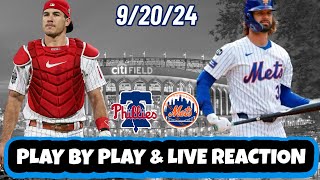 New York Mets vs Philadelphia Phillies Live Reaction  PLAY BY PLAY  92024  Mets vs Phillies [upl. by Llenor]