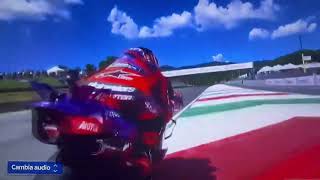 MotoGp™️ Onboard Marc Marquez double battle vs Martin sprint race ITALY GP🇮🇹 2024 [upl. by Otanutrof]