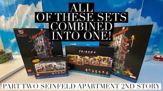 2 Lego Daily Bugles 1 Friends Apartment 1 Seinfeld Together PART TWO 2nd STORY SEINFELD APARTMENT [upl. by Hsirt]