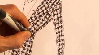 How to hand render a houndstooth jacket [upl. by Miza623]