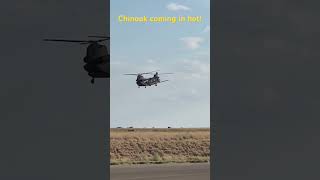 Chinook helicopter coming in fast for landing [upl. by Nathalie742]