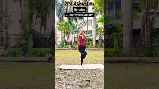 Garudasana and its benefits  youtubeshorts shorts motivation youtube yoga viralvideo like [upl. by Jacy510]