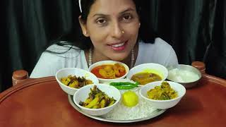 Asmr Eating Spicy Cauliflower Curry With Rice  Mukbang  Bigbites [upl. by Rollet]