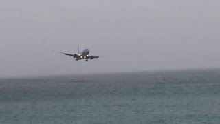 SCARY Westjet Boeing 737 almost crashes into water  St Maarten [upl. by Renelle]