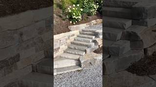 Pure Stone Paved Pathway and Retaining Wall  construction technique viralvideo shorts [upl. by Sale403]