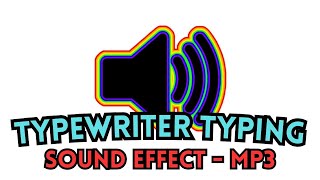 Typewriter typing sound effect [upl. by Anstus]