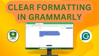 How to Clear Formatting in Grammarly [upl. by Lobiv539]