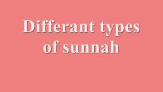 Different types of sunnah [upl. by Ainitsirhc564]