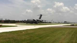 C17 Reversing Down Runway At Wrong Airport [upl. by Cori]