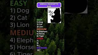 ANIMAL SILHOUETTE QUIZ [upl. by Guild205]