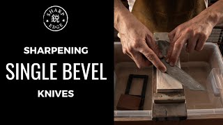 How To Sharpen Single Bevel Japanese Knives  Advanced Sharpening Guide [upl. by Nanyt]