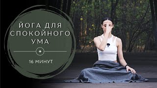 ЙОГА ДЛЯ СНЯТИЯ СТРЕССА И НАПРЯЖЕНИЯ Расслабление ума 16 минут [upl. by Casimire942]