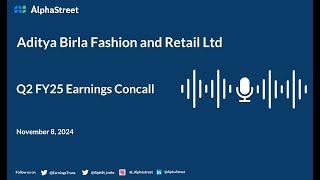 Aditya Birla Fashion and Retail Ltd Q2 FY202425 Earnings Conference Call [upl. by Edie]