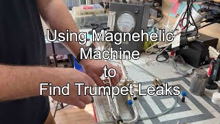 Using Magnehelic Machine to Find Trumpet Leaks band instrument repair [upl. by Dibrin]